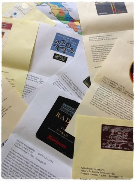 Recensioni mai spedite per il Gambero Rosso - foto A. Di Costanzo