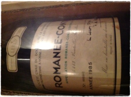 Romanée Conti 1985, bott. N.1 - foto L'Arcante
