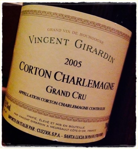 Vincent Girardin Corton Charlemagne Grand Cru 2005 - foto L'Arcante