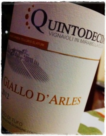 Greco di Tufo Giallo d'Arles 2012 Quintodecimo - foto A. Di Costanzo