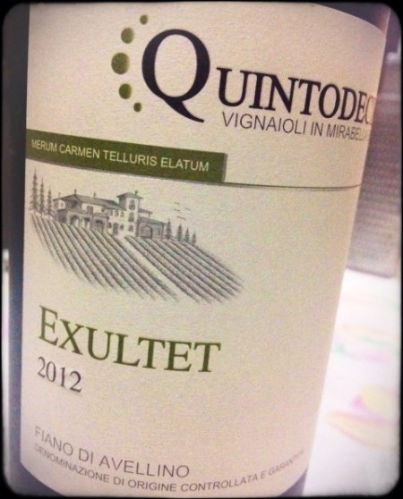 Fiano di Avellino Exultet 2012 Quintodecimo - foto A. Di Costanzo