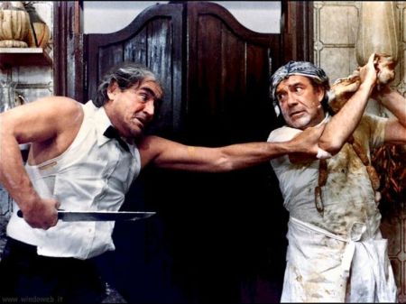 I Nuovi Mostri, Hostaria con Vittorio Gassman e Ugo Tognazzi - foto tratta dal web