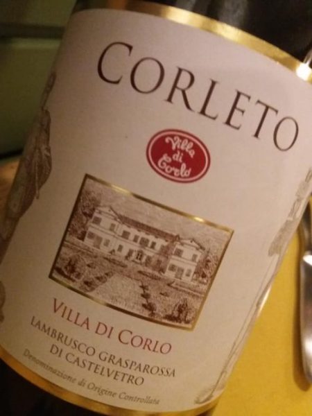 Oasteria della Bottega, Lambrusco Grasparossa di castelvetro Villa di Corlo - foto A. Di Costanzo