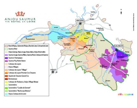 Carte Vignoble Anjou Saumur - foto tratta dal web
